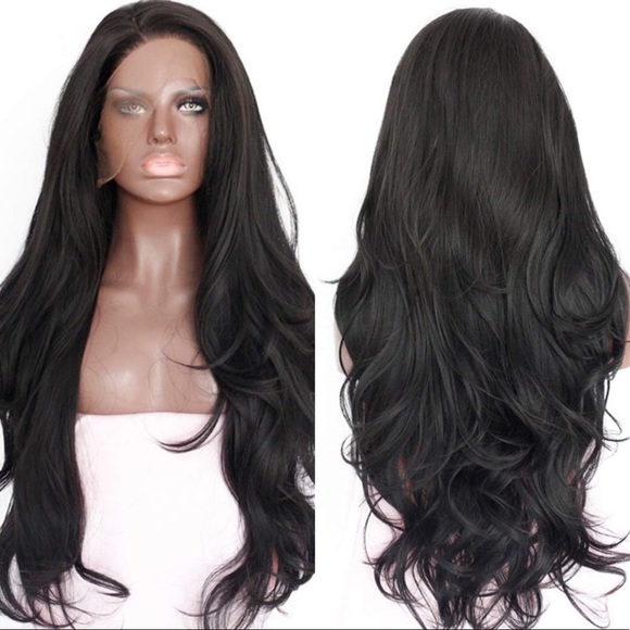 Yosenia T. 24” BLACK  STRAIGHT LACEFRONT Wig *NWT - Picture 2 of 6